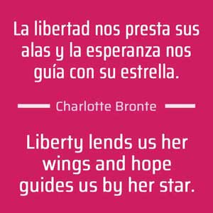 la libertad nos presta sus alas charlotte bronte