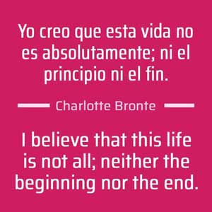 yo creo que esta vida no es charlotte bronte