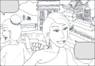 comic panel girls tibet line pencil alma cecilia lopez carranza